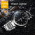 man watch with USB rechargeable lighter